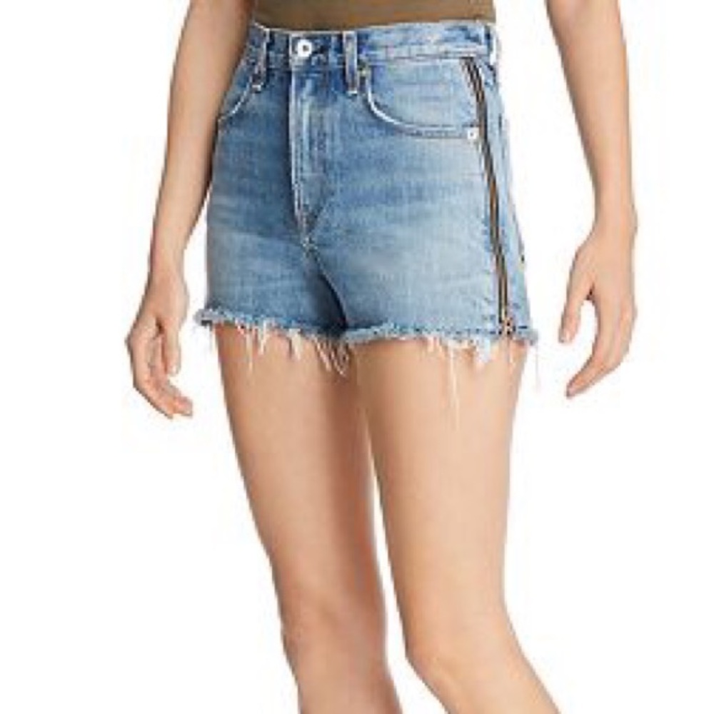 RAG & BONE - MAYA SIDE ZIP SHORTS - SIZE 32